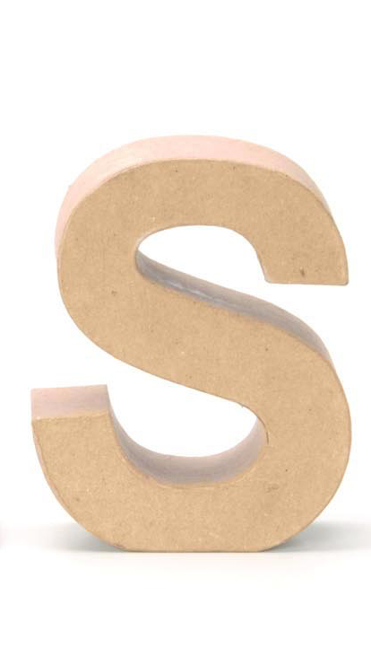 Papp-Buchstaben S 17,5x5,5cm